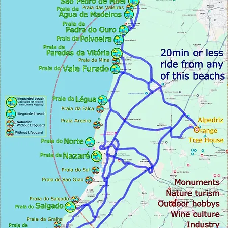 Ferienhaus Orange Tree House, Silver Coast, Alcobaca, Nazare *